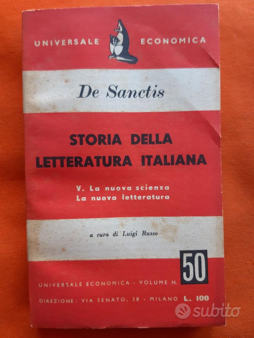 Storia della letteratura italiana. . Francesco De Sanctis. 1950