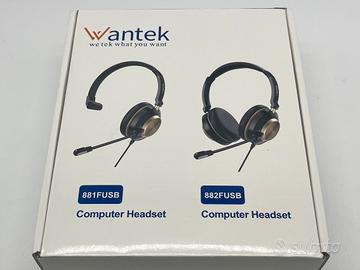 Wantek UC718 Cuffie con Microfono per PC Laptop 