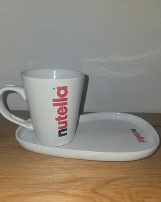 Nutella Set Tazza con Piattino/Vassoio in Ceramica