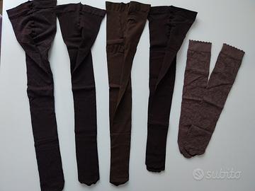 Collant marrone fantasia + francesino