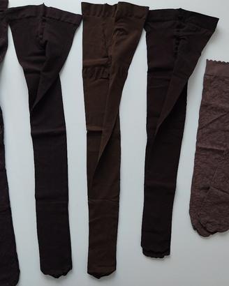 Collant marrone fantasia + francesino