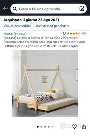 Letto bambini Montessoriano e 2 materassi
