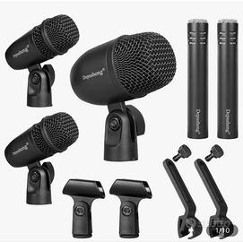 DEPUSHENG Kit Microfoni Dinamici per Batteria 5/7
