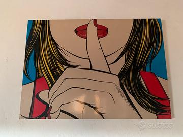 Quadro pop art "Sssshhh"  Deborah Azzopardi