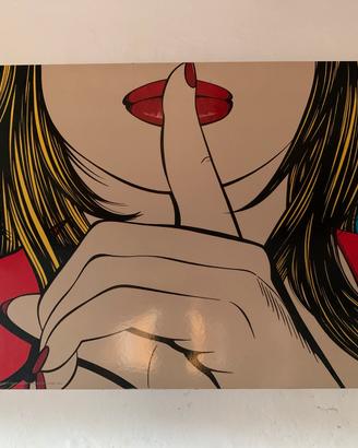 Quadro pop art "Sssshhh"  Deborah Azzopardi