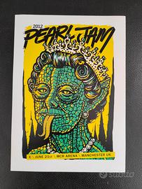 Poster "Pearl Jam" Concerto a Manchester 2012