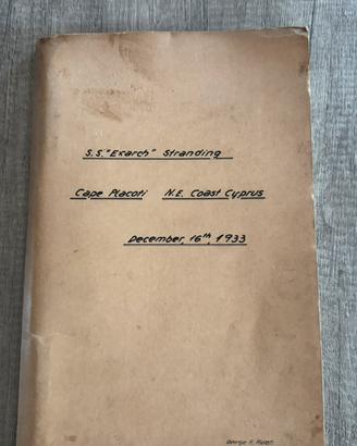 Archivio navale originale 1933-34 S.S.Exarch Cipro