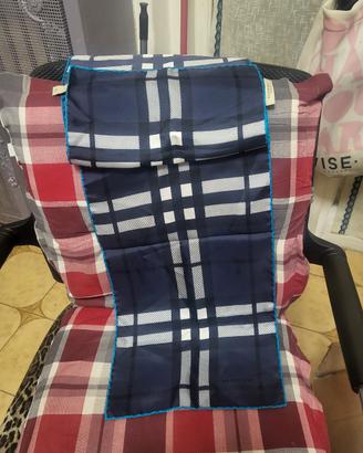 foulard burberry pura seta con scatola e sacchetto