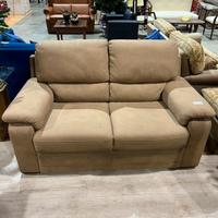 Divano 2 posti beige in tessuto