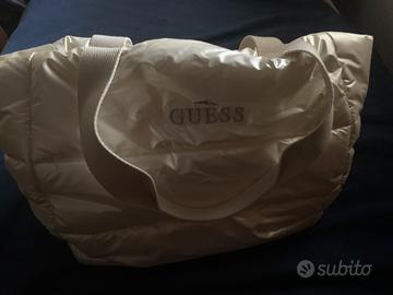 Borsa shopper piumino GUESS bianca / panna