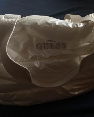 Borsa shopper piumino GUESS bianca / panna