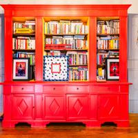 Libreria in Stile color Rosso Pompeiano