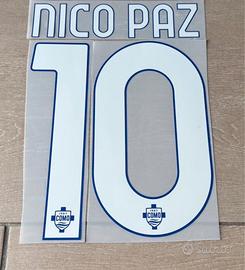 Kit Nameset Como 25/26 home 10 Nico Paz