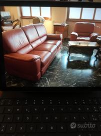 divano e poltrona pelle anche singolarmente 