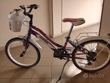 Bicicletta rosa e bianca 