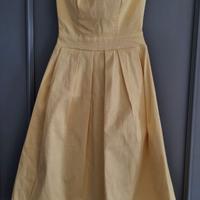 Vestito 213 da cerimonia elegante giallo pastello