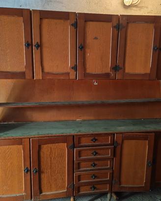credenza/ dispensa rustica  in legno