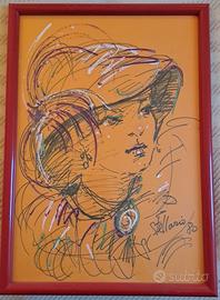 QUADRO DISEGNO ARTISTA PITTORE "STELLARIO"