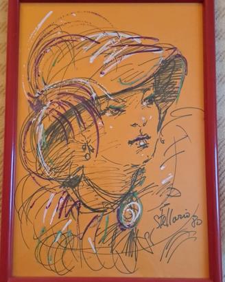 QUADRO DISEGNO ARTISTA PITTORE "STELLARIO"
