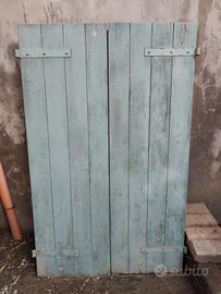 COPPIA DI SCURI PERSIANE IN LEGNO PER FINESTRE 