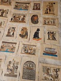 papiro egiziano dipinto a mano 