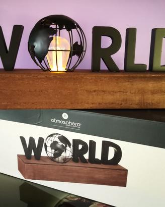 Lampada Led a forma di parola World di Atmosphere