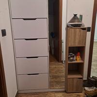 Scarpiera con anta a specchio