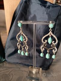 orecchini con simil turchese 