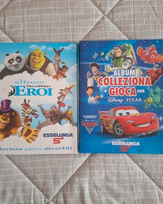 2 album figurine Esselunga: 1 Disney, 1 DreamWorks