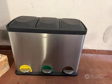 Pattumiera a pedale Klastein argento