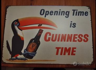 Targa Guinness in metallo