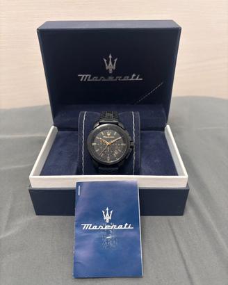 maserati successo 44mm chrono nero con scatola