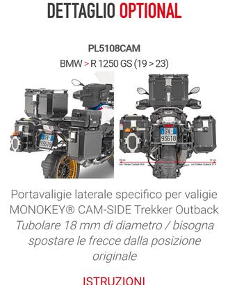 portavaligie usato givi x bmw  gs 1250