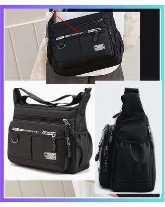 Borsa a Tracolla Regolabile Unisex con Molteplici