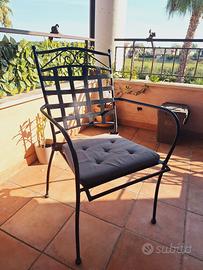 sedie in ferro battuto da esterno