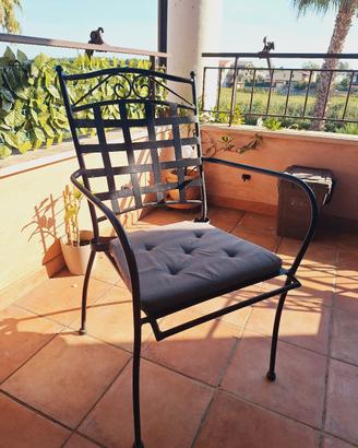 sedie in ferro battuto da esterno