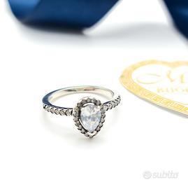 ANELLO ARGENTO 925 GOCCIA DONNA FIDANZAMENTO 8