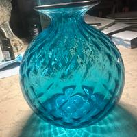 Vaso Venini Monifiore Balloton blu