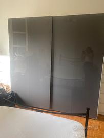 Letto più armadio grigio per cameretta
