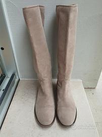 stivale camoscio beige 