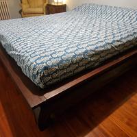 Letto matrimoniale orientale legno massello teak