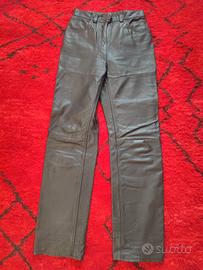 pantaloni moto donna pelle nera Dainese tg.46