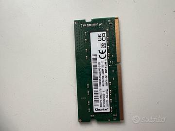 8 gb di ram ddr4 (mai usato)
