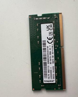 8 gb di ram ddr4 (mai usato)