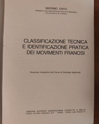 Classificazione identificazione movimenti franosi