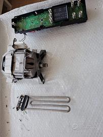 motore, serprentina e scheda elettronica lavatrice