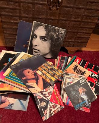 Lotto 65 Vinili 33 e 45 Giri Rock Pop Vintage