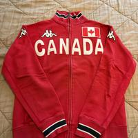 Felpa con zip a collo alto Kappa eroi Canada, tg M