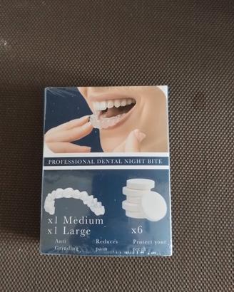 Bite dentale anti bruxismo NUOVO sigillato (2 misu