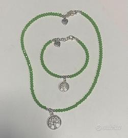 COLLANA E BRACCIALE ALBERO DELLA VITA FATTO A MANO